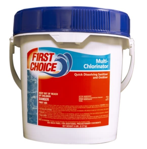 First Choice Multi-Chlorinator Dichlor Granular, 5 lb Pail